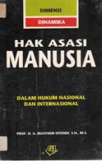 Image of Dimensi/dinamika hak asasi manusia dalam hukum nasional dan internasional
