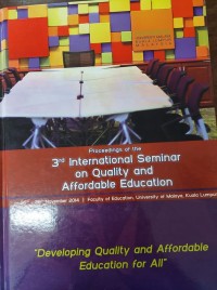Image of Proceeding ISQAE 2014 : 3rd International Seminar on Quality and Affordable Education : Developing quality and affordable education system for all
