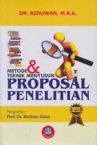 Image of Metode dan teknik menyusun proposal penelitian : untuk mahasiswa S1, S2 dan S3