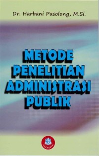 Image of Metode penelitian administrasi publik